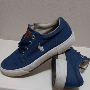 Polo by Ralph Lauren Blue and White Sneakers Classic Canvas Design